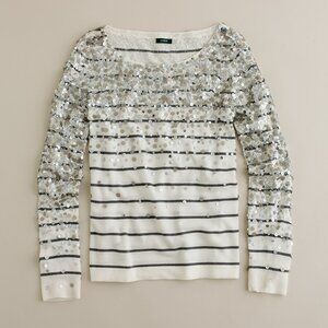 J. Crew confetti merino stripe sweater S